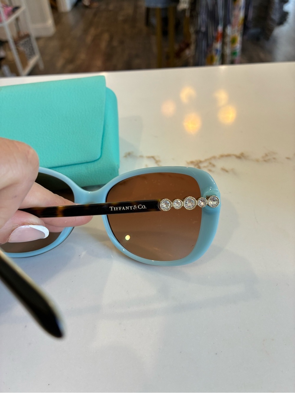 TIFFANY & Co COBBLESTONE TF 4121B Havana/Brown Shaded (8134/3B) Sunglasses - Picture 5 of 7